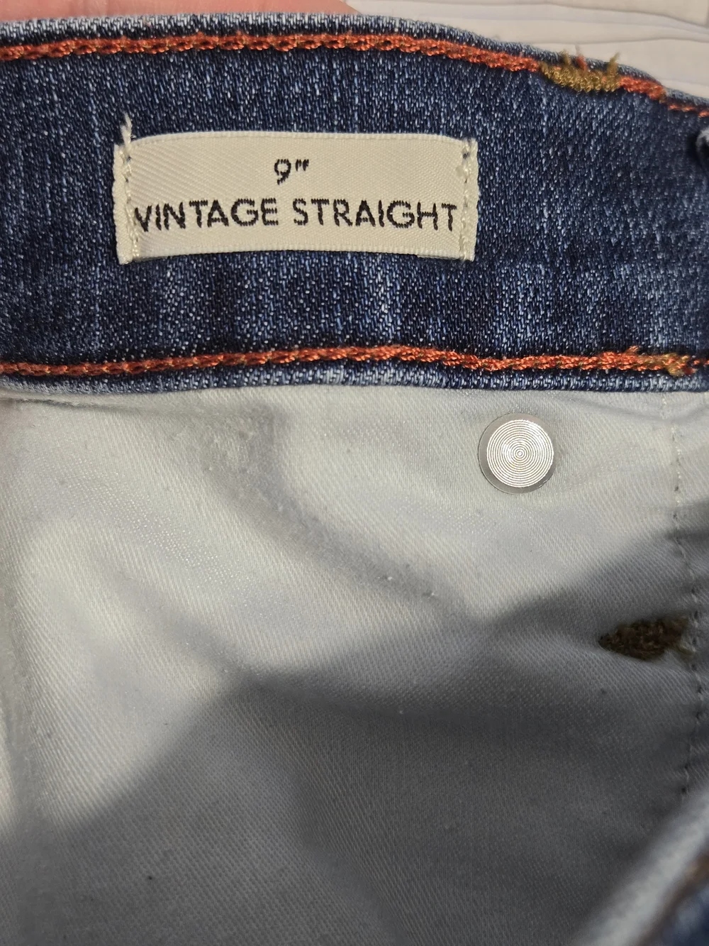 J.Crew Vintage Straight Jeans‎ Womens 28 Button Fly High Rise Raw Hem Denim